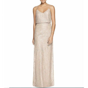 NEW! After Six Women's 6 Rococo Lace 2 Piece Metallic Gown Dress $262 msrp J3-2